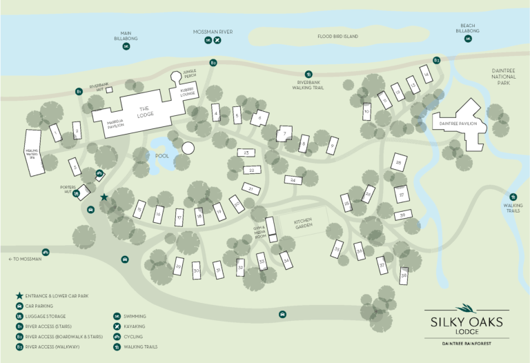 Silky Oaks Lodge Map