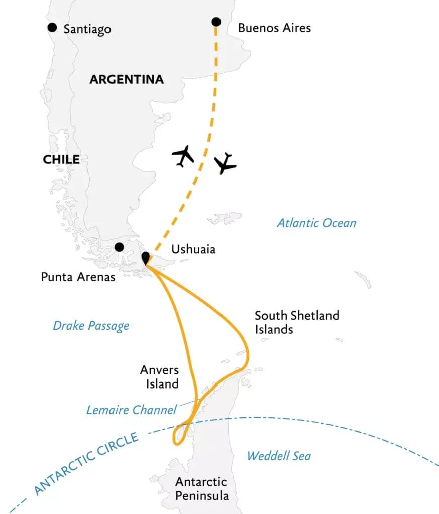Southern Expedition with flights from Buenos Aires