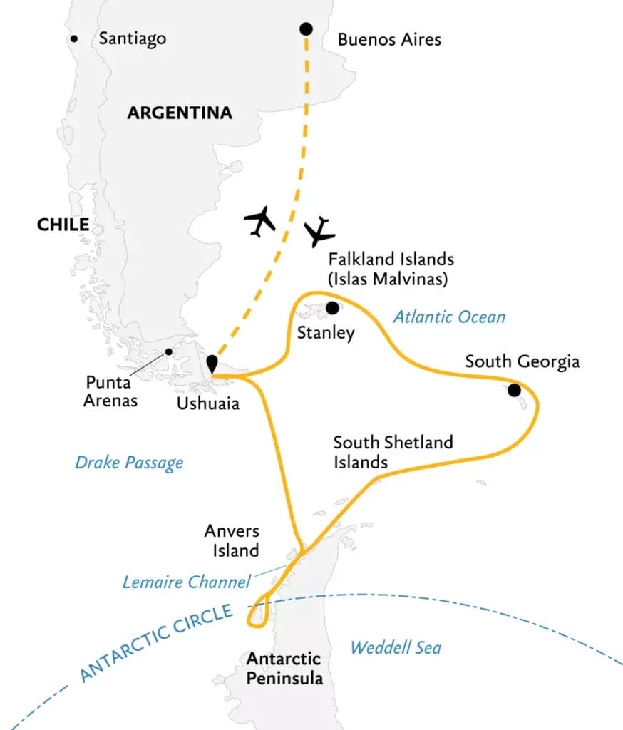 Epic Antarctica Crossing the Circle via Falklands and South Georgia