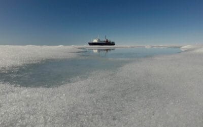 Ortelius in pack ice, Spitsbergen, July_Christophe Gouraud